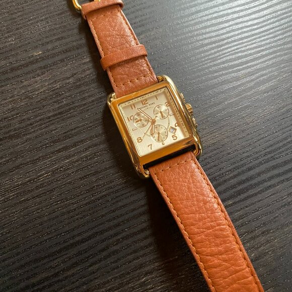 ⌚ Authentic Michael Kors MK2227 Double-Strap Leather Chronograph Wrap Watch ⌚ - Picture 3 of 6